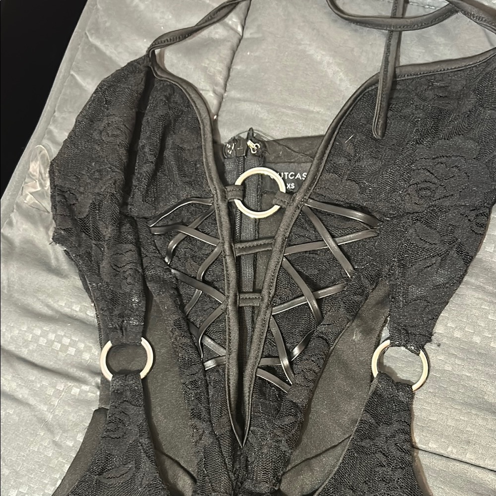 City Chic Black Lace Bodysuit